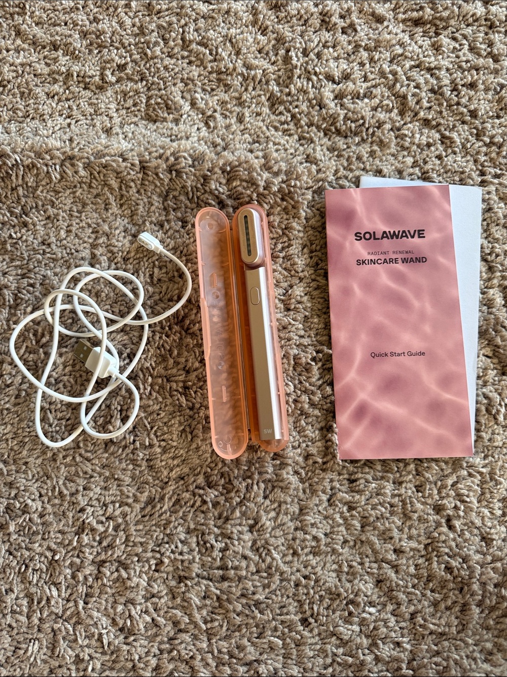 Solawave Radiant Renewal Skincare Wand - Peach/Gold